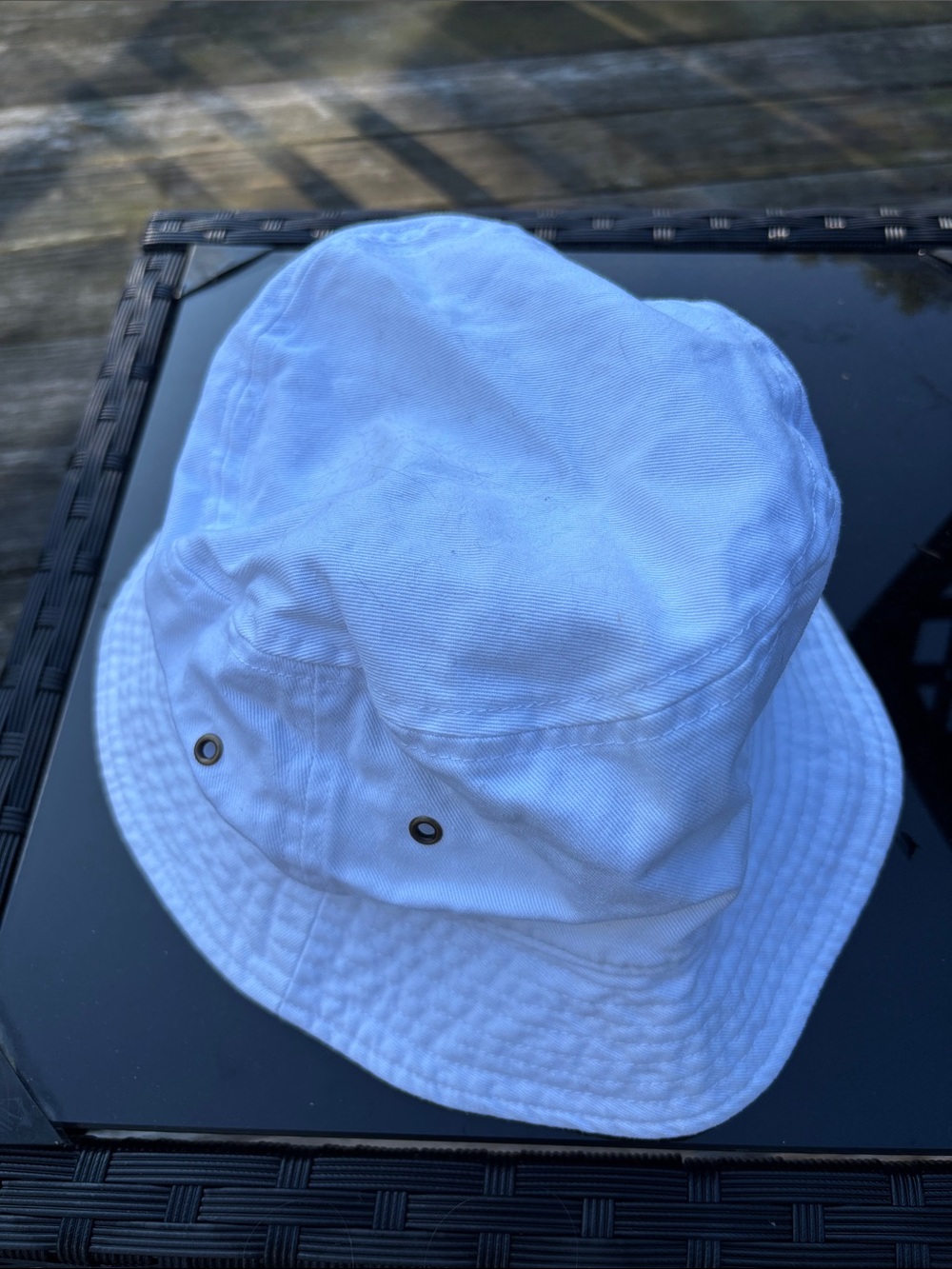 Classic White Cotton Bucket Hat for Men - Everyday Sunwear